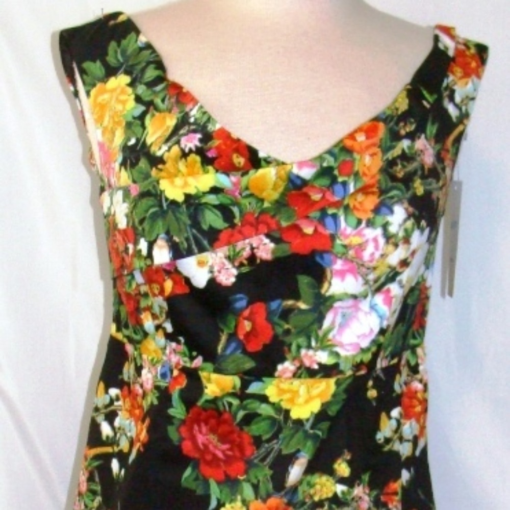 GRACIA FLORAL MULTI-COLOR A-LINE DRESS SIZE SM, LG